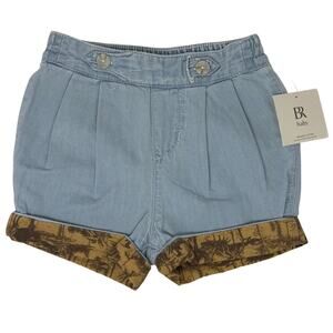 Banana Republic Baby Blue Denim Shorts Baby 12-18 Months Island Design Fold
